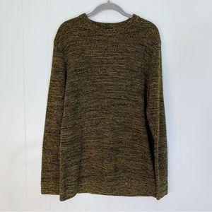 H&M Black & Yellow Marled Sweater L